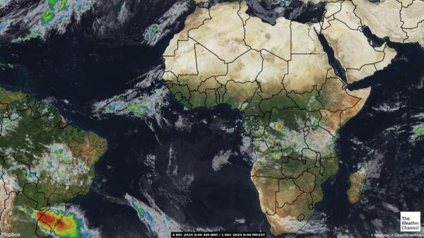 África Mapa del tiempo pronóstico nube 