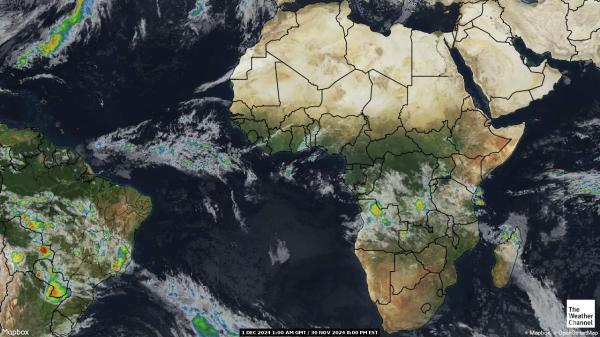 Algeria Meteo nuvola mappa 