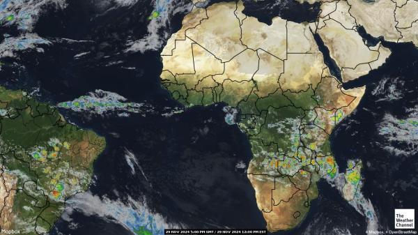 Angola Meteo nuvola mappa 