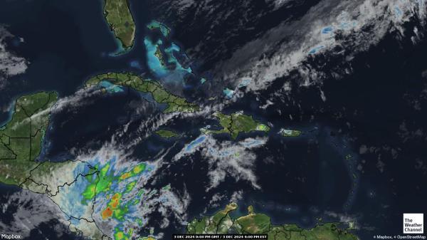 Antigua y Barbuda Mapa del tiempo pronóstico nube 