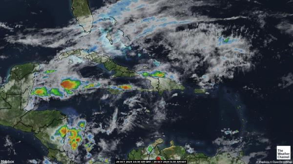 Antigua en Barbuda Weer wolk kaart 