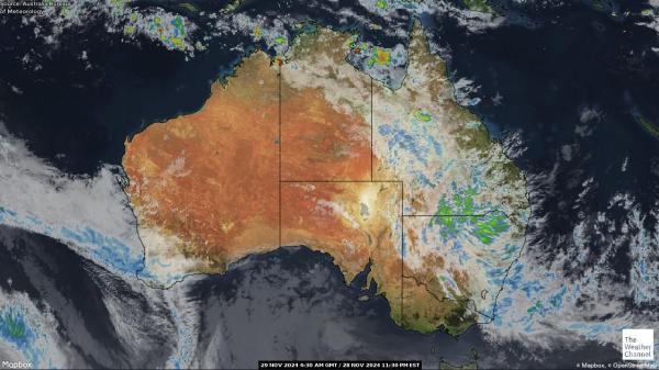 オーストラリア 天気クラウドマップ 