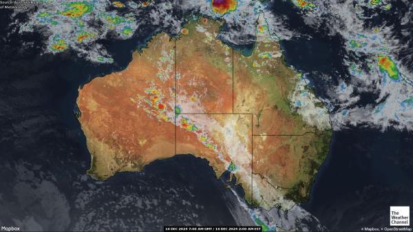 Avustralya Hava bulut haritası 