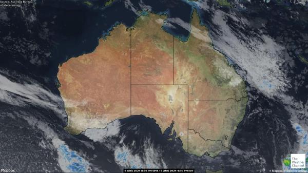 Australia Peta Cuaca Awan 