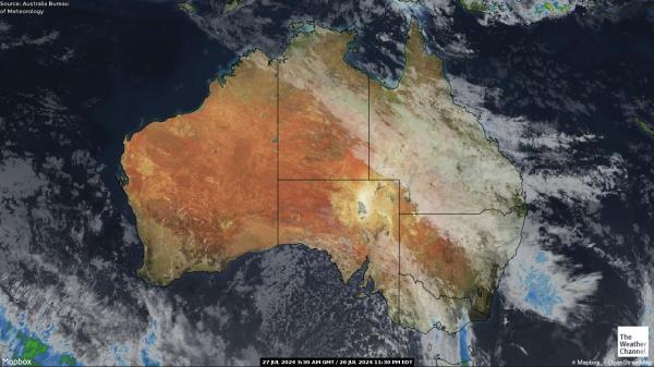 آسٹریلیا موسم بادل کا نقشہ 