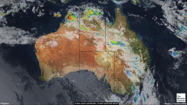 Australija Vremenska prognoza, Satelitska karta vremena 