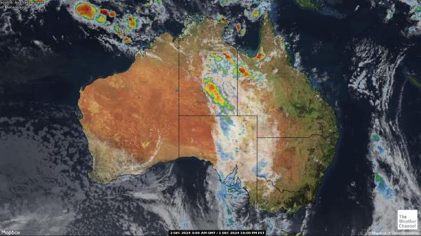 Australia Mapa del tiempo pronóstico nube 