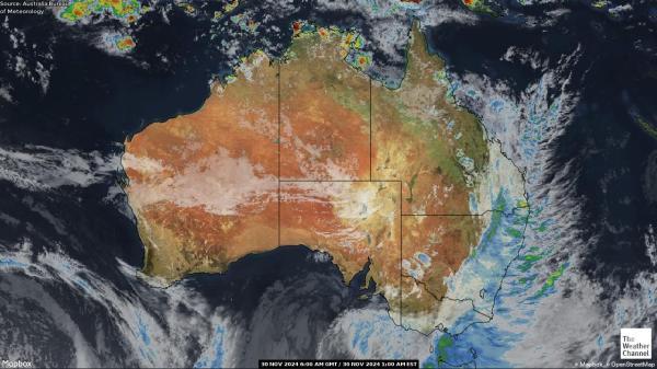 Australia Vær sky kart 