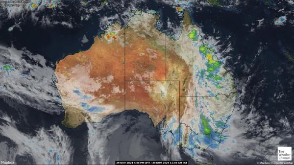 Australia Meteo nuvola mappa 