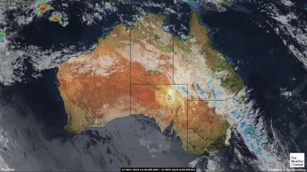 Australia Chmura pogoda mapa 