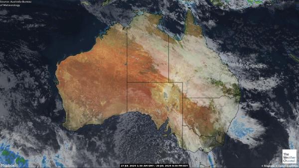 オーストラリア 天気クラウドマップ 