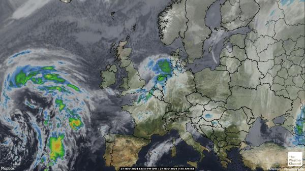 Autriche Météo nuage carte 