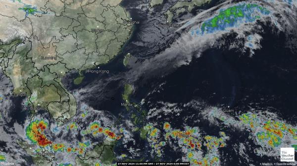 Bhoutan Météo nuage carte 