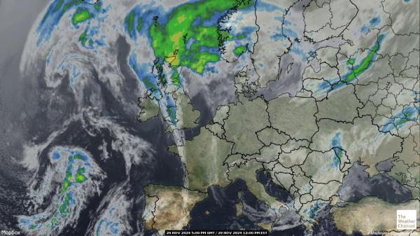 Bosnia and Herzegovina Meteo nuvola mappa 