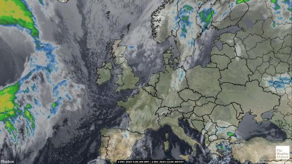 Bosnia y Herzegovina Mapa del tiempo pronóstico nube 