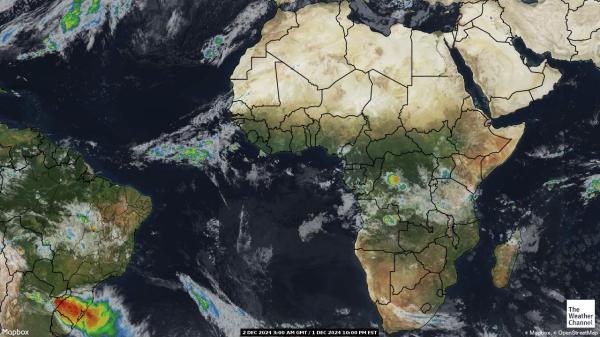 Botswana Mapa del tiempo pronóstico nube 