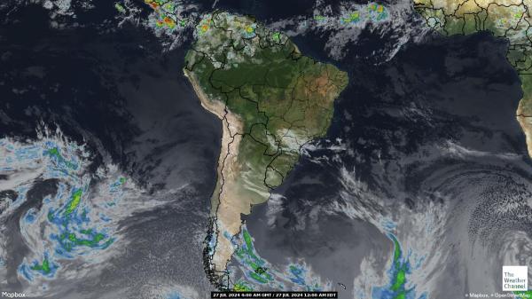 Brazílie Počasí mrak mapy 