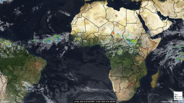 Burkina Faso Mapa del tiempo pronóstico nube 
