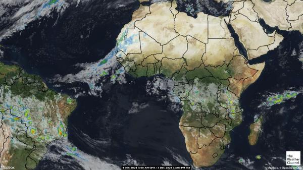 Kameroen Weer wolk kaart 