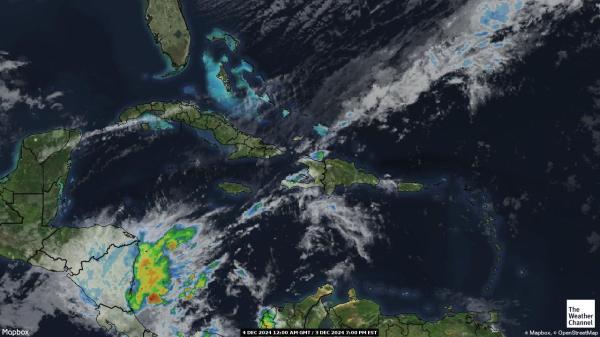 Caribbean Weather Cloud Map 