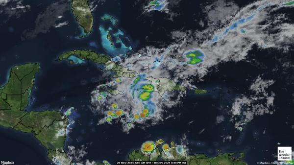 Cayman Islands Previsão do tempo nuvem mapa 