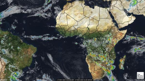 République Centrafricaine Météo nuage carte 