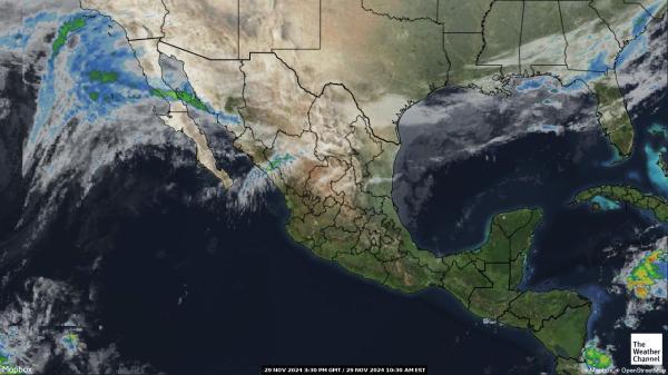 America Centrale Meteo nuvola mappa 