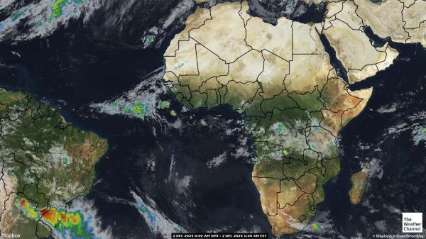 Chad Mapa del tiempo pronóstico nube 