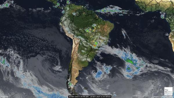 Chile Meteo nuvola mappa 