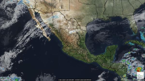 Costa Rica Meteo nuvola mappa 