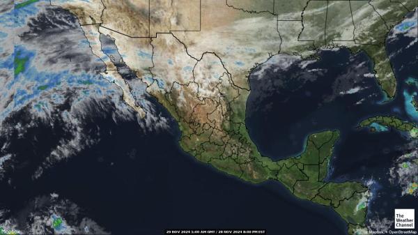 Costa Rica Previsão do tempo nuvem mapa 