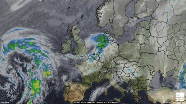 République Tchèque Météo nuage carte 