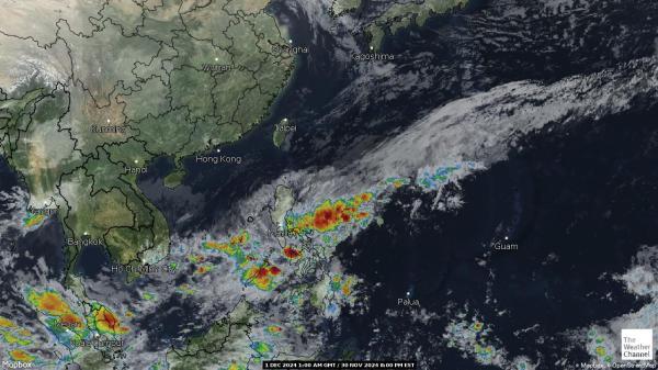 East Timor Meteo nuvola mappa 