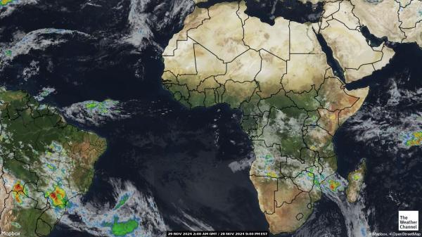 Equatorial Guinea Previsão do tempo nuvem mapa 