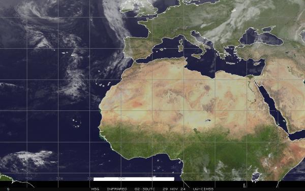 Eritrea Previsão do tempo nuvem mapa 