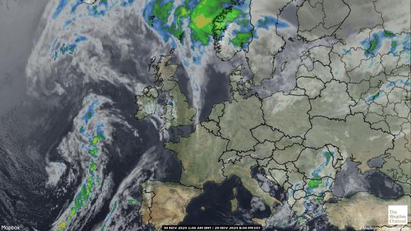 الاتحاد الأوروبي خريطة الطقس سحابة 