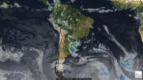 Îles Falkland (Malvinas) Météo nuage carte 