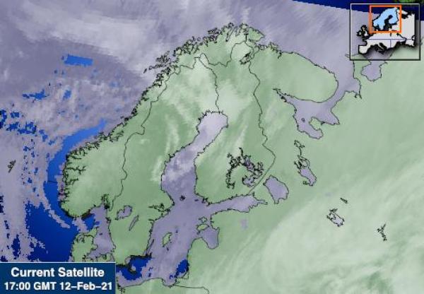 Finland Vejret sky kort 