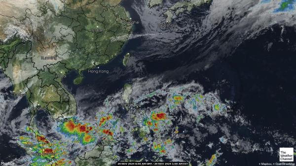 フランス領ポリネシア 天気クラウドマップ 