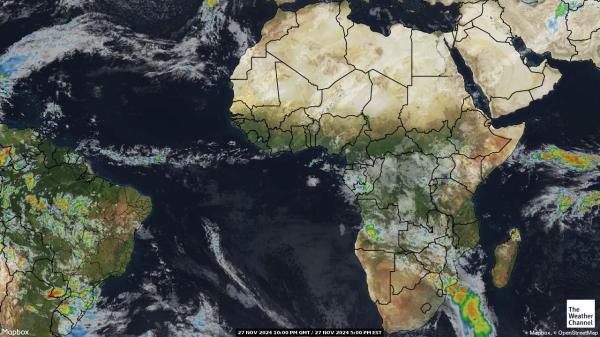 Gambia Vejret sky kort 