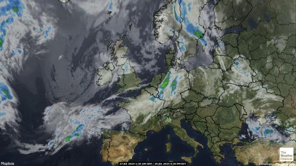 آئر لینڈ موسم بادل کا نقشہ 
