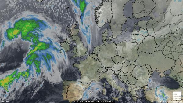 Isle of Man Weer wolk kaart 