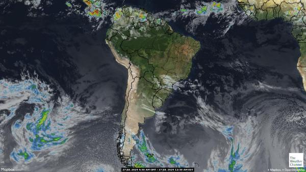 लैटिन अमेरिका मौसम बादल मानचित्र 