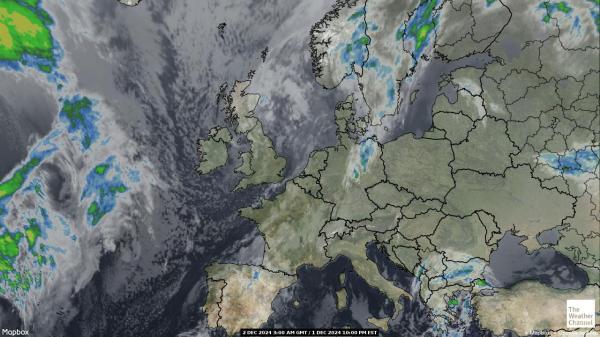 Liechtenstein Mapa del tiempo pronóstico nube 