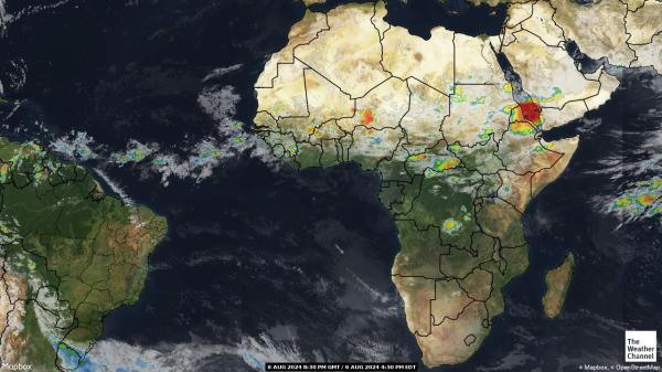 Mali Previsão do tempo nuvem mapa 