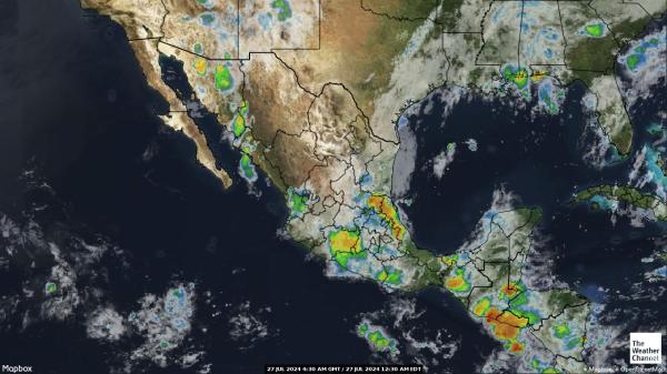 میکسیکو موسم بادل کا نقشہ 