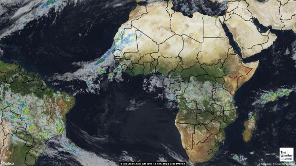 Namibië Weer wolk kaart 