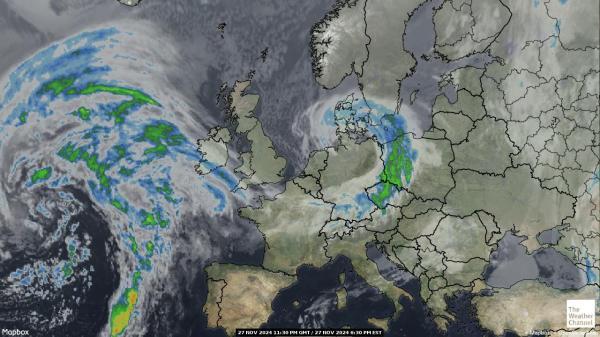 Holland Vejret sky kort 