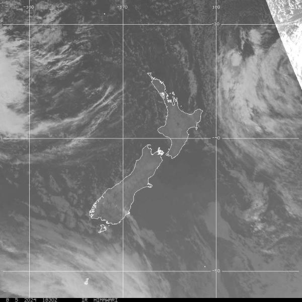 New Zealand Weather Cloud Map 