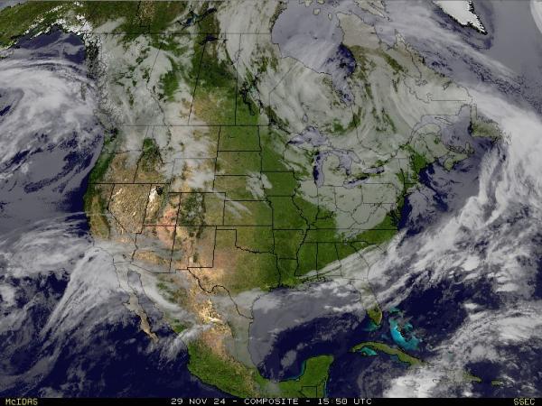 America del Nord Meteo nuvola mappa 